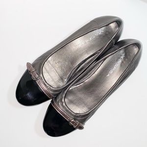 Via Spiga Leather Metallic Flats Size 9